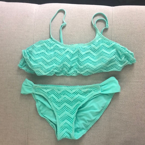 mint green bikini set